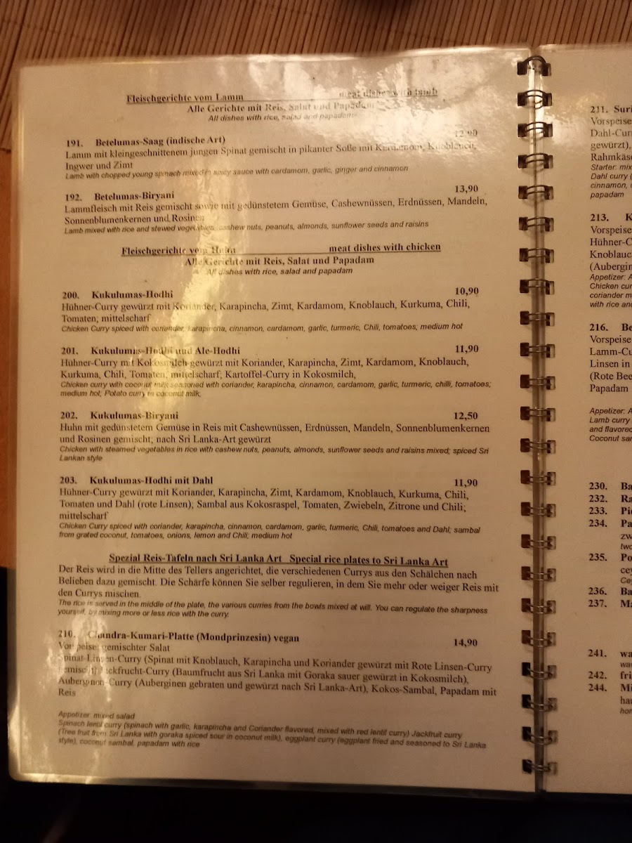 Menu Restaurant Suriya Kanthi-5