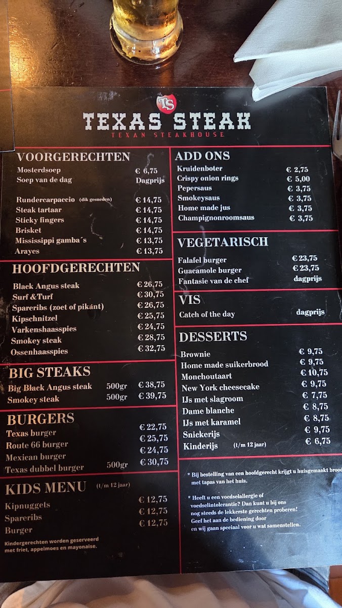 Menu Restaurant Texas Steak Sneek-2