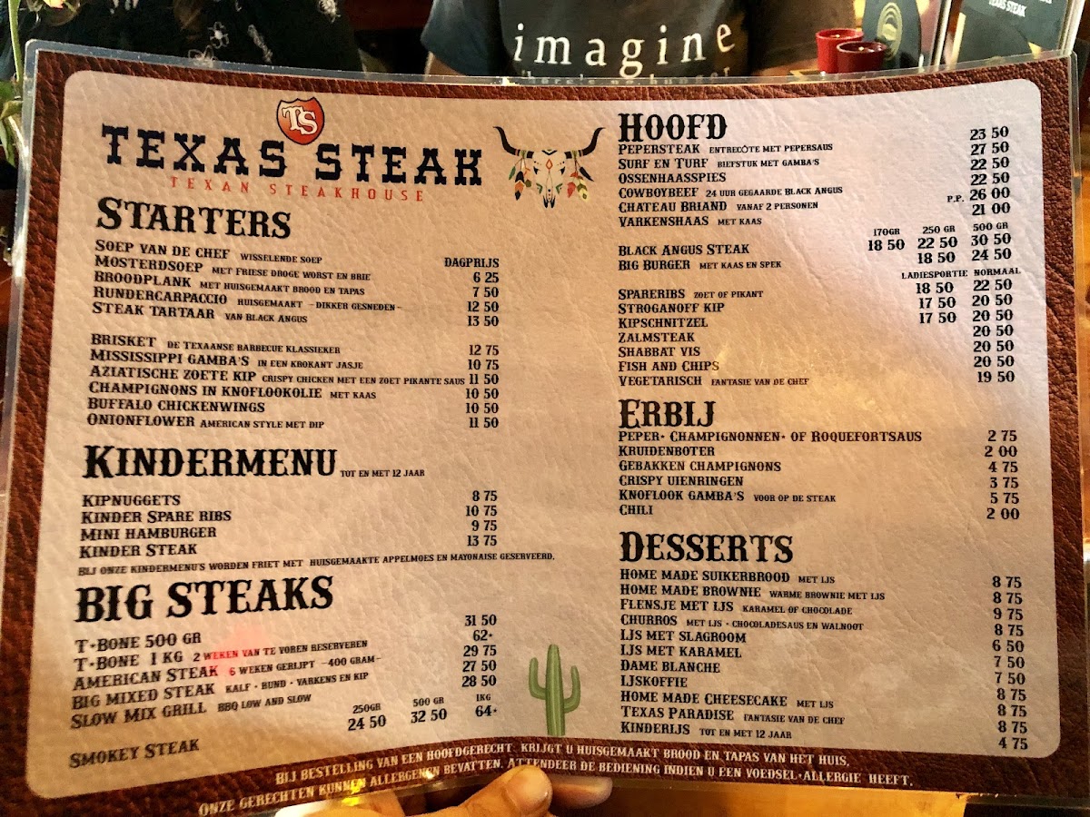 Menu Restaurant Texas Steak Sneek-8