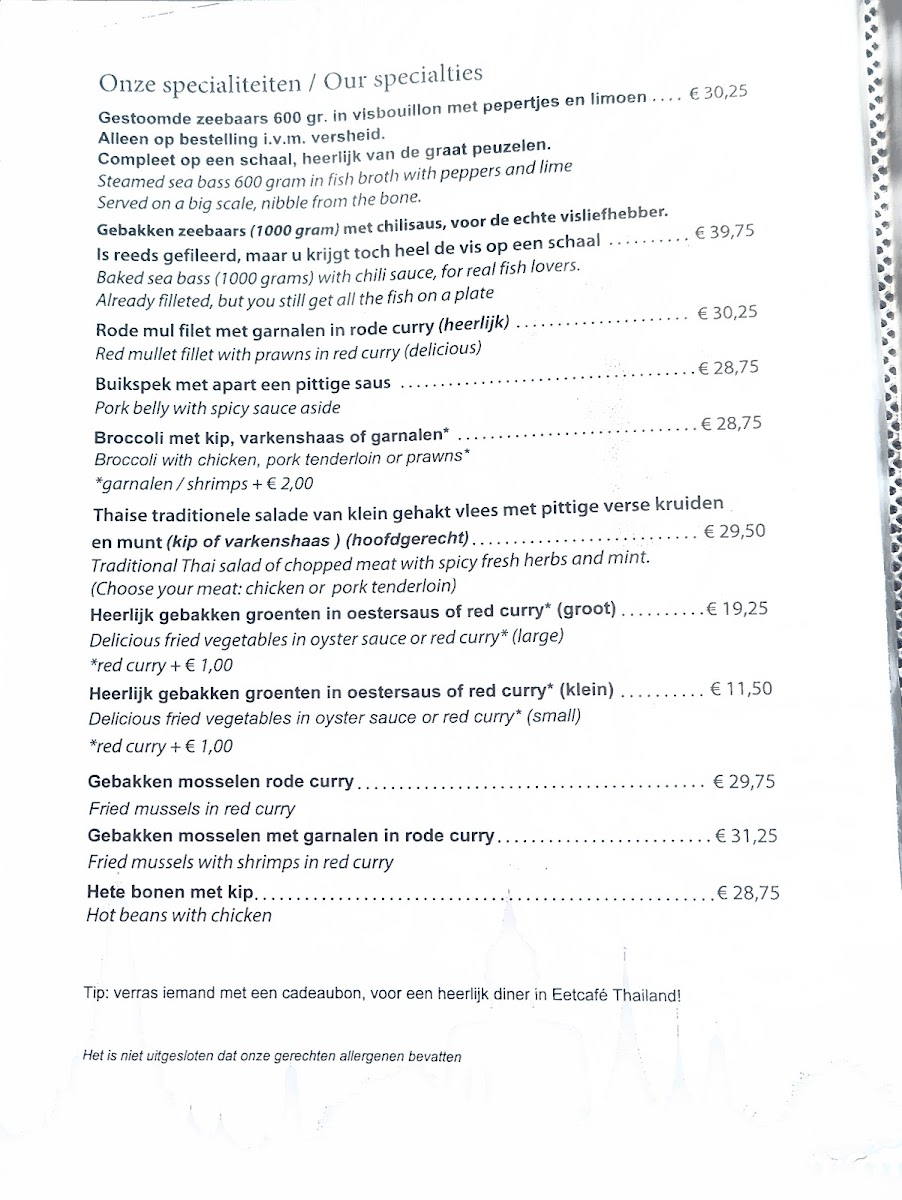 Menu Restaurant Thailand-1