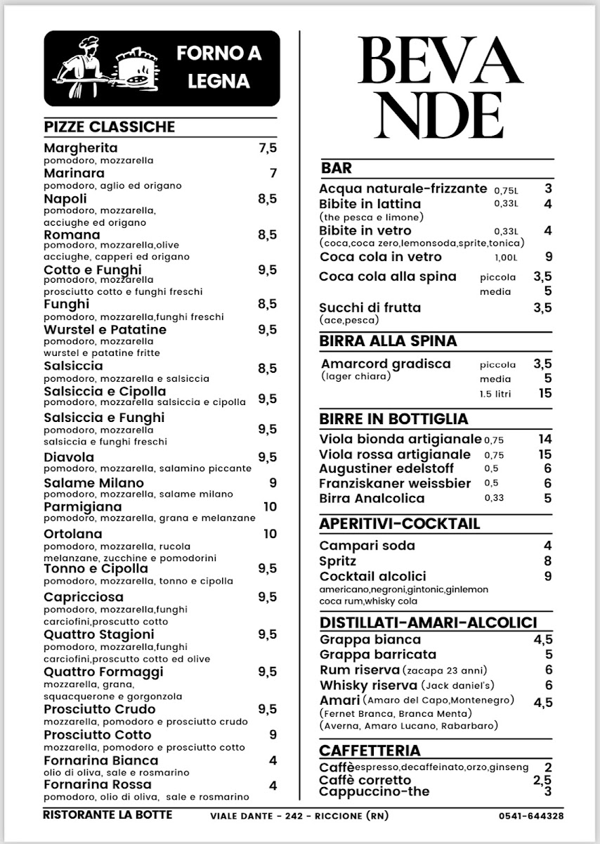 Menu Restaurant The Barrel-1