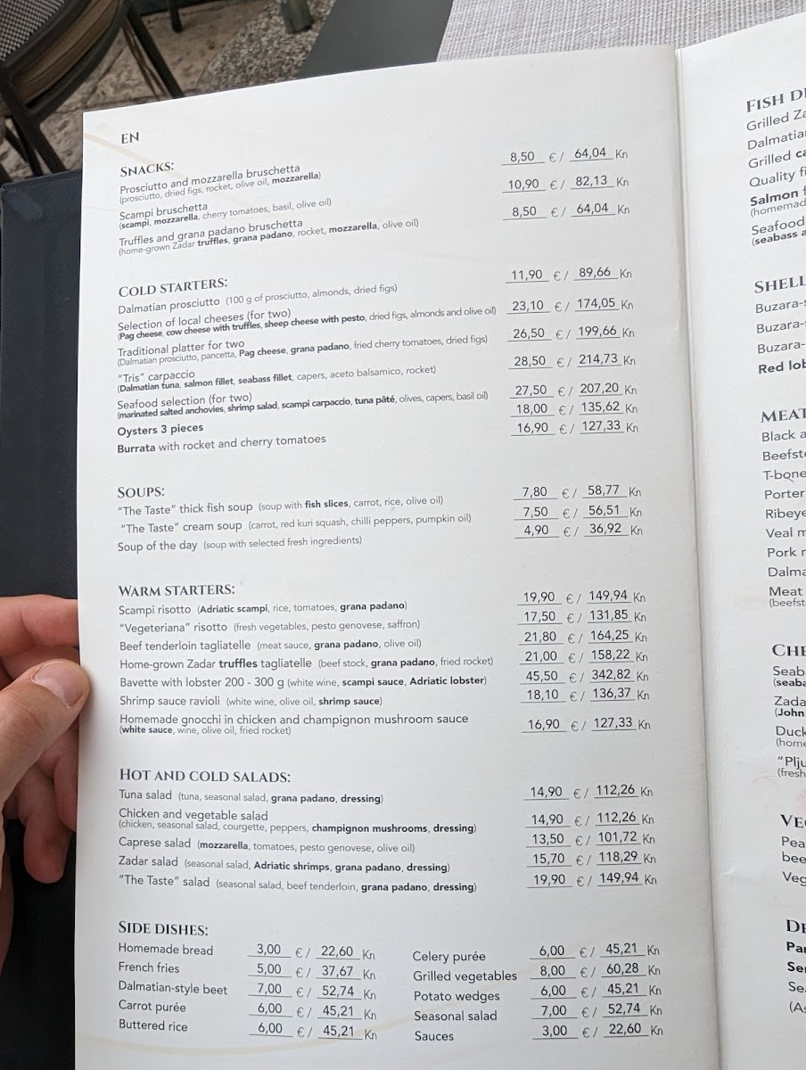 Menu Restaurant The Taste-7