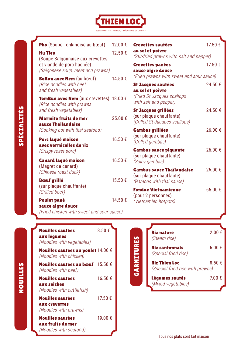 Menu Restaurant Thien Loc-1