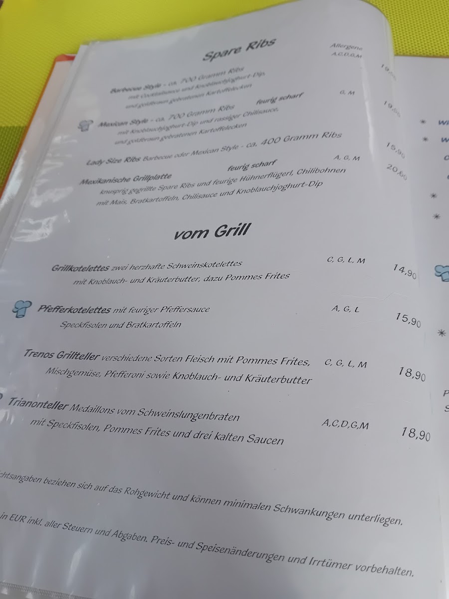 Menu Restaurant Treno-7