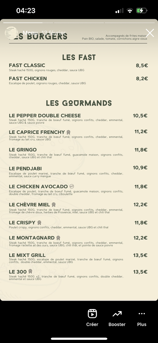 Menu Restaurant Urban Grill-1