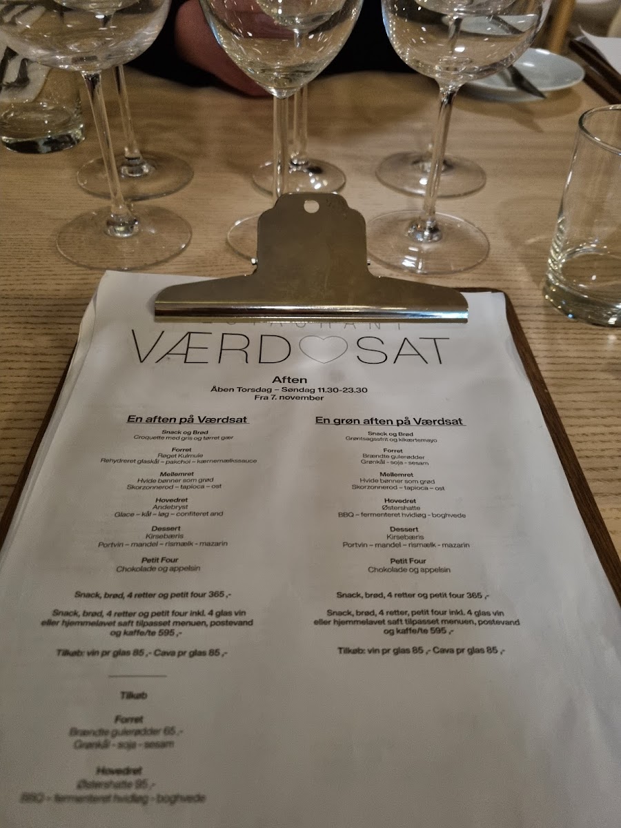 Menu Restaurant Værdsat-2