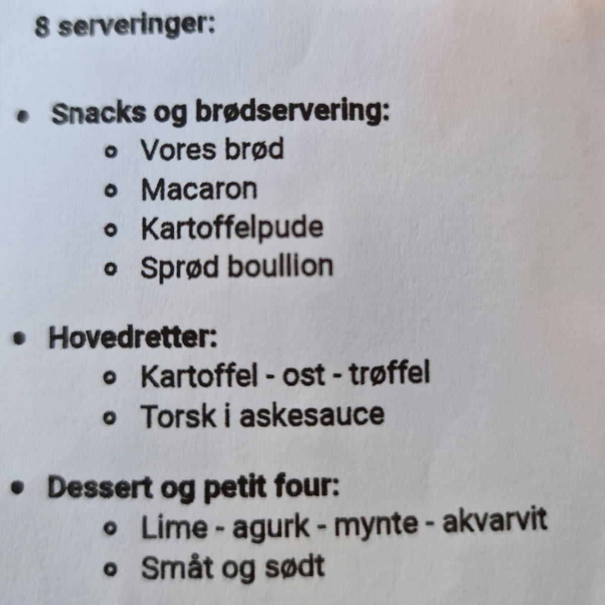 Menu Restaurant Værdsat-6