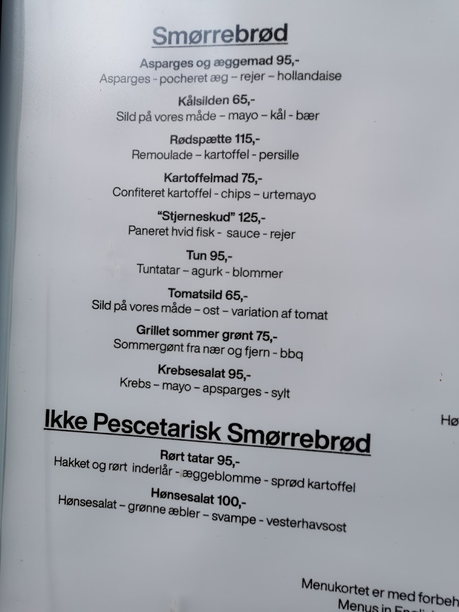Menu Restaurant Værdsat-7