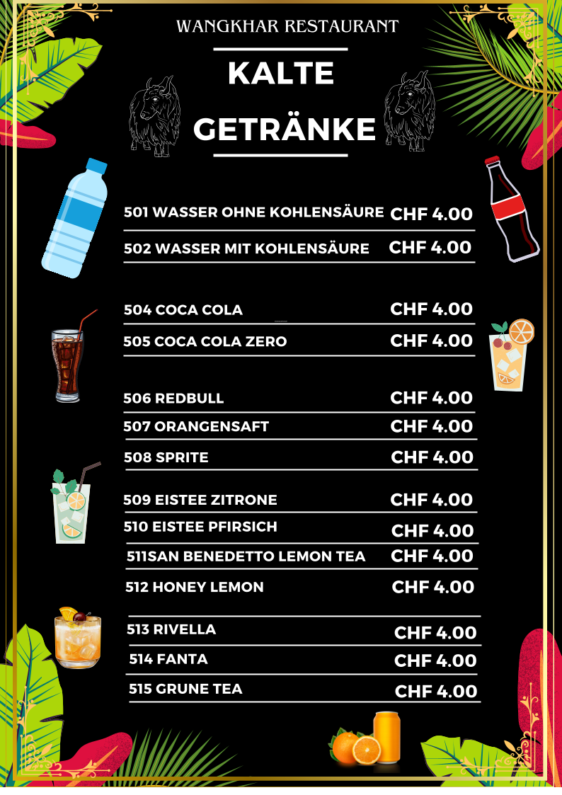 Menu Restaurant Wangkhar - In Oerlikon-10