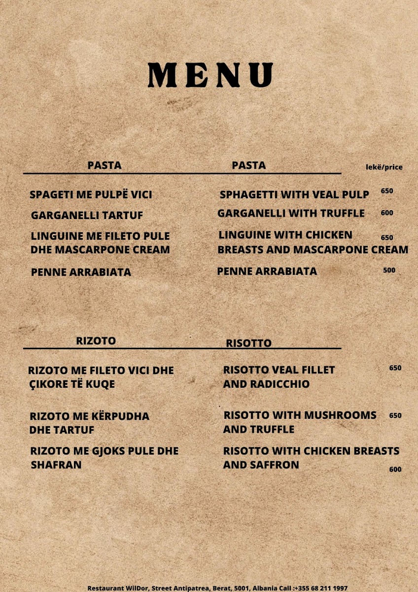 Menu Restaurant Wildor &cheftoska(Halalfood)-1