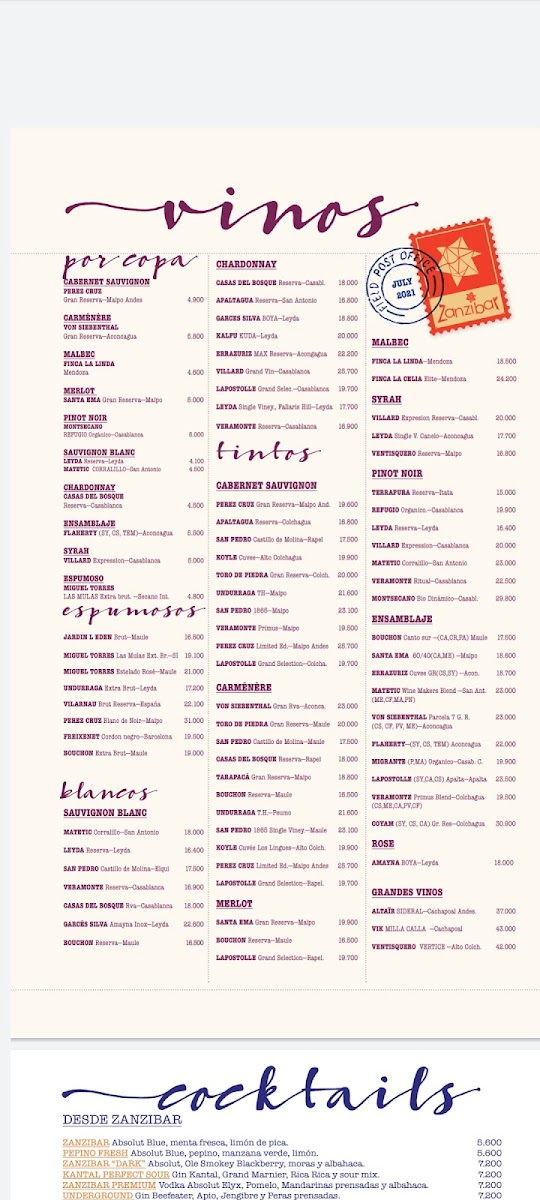Menu Restaurant Zanzíbar-7