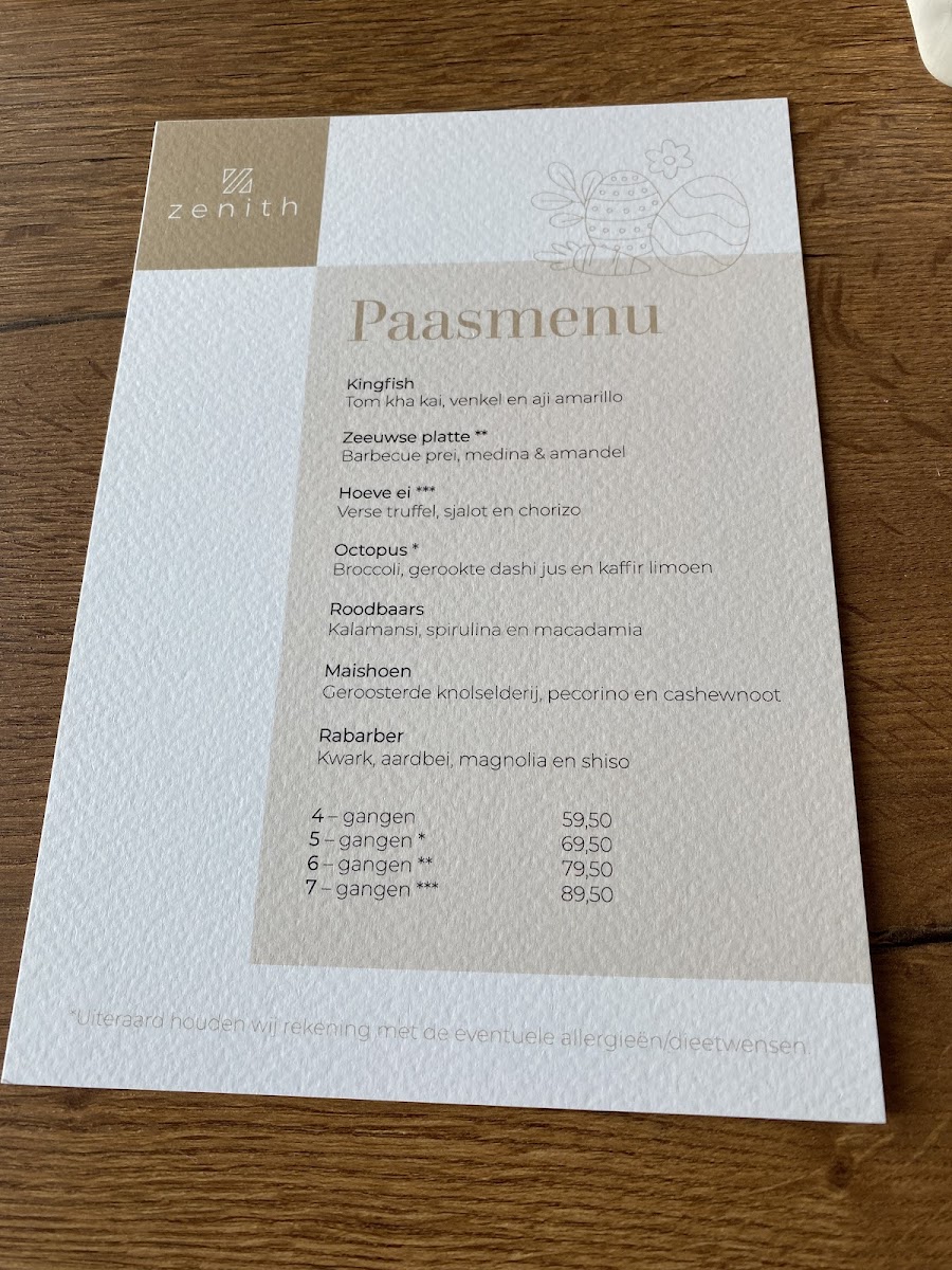 Menu Restaurant Zenith Apeldoorn-2