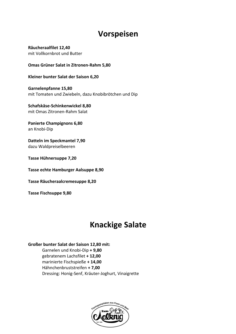 Menu Restaurant Zum Aalkrug-7