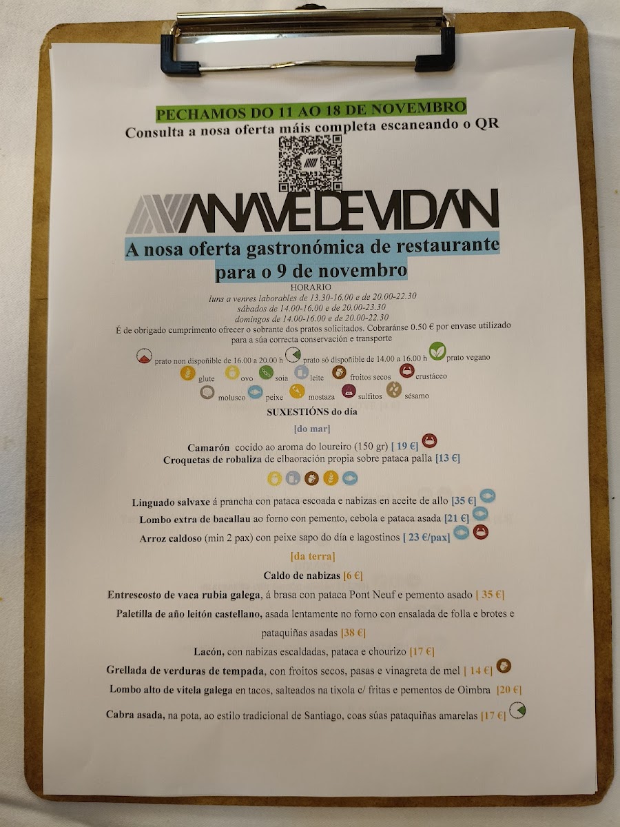 Menu Restaurante A Nave De Vidán-1