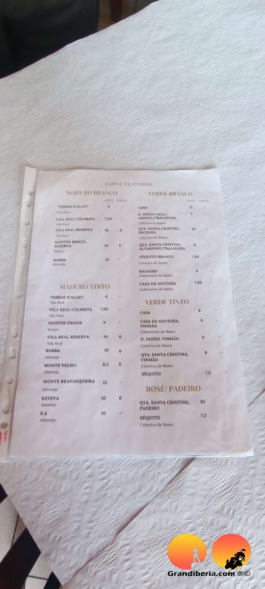 Menu Restaurante ‘A Paragem’-1