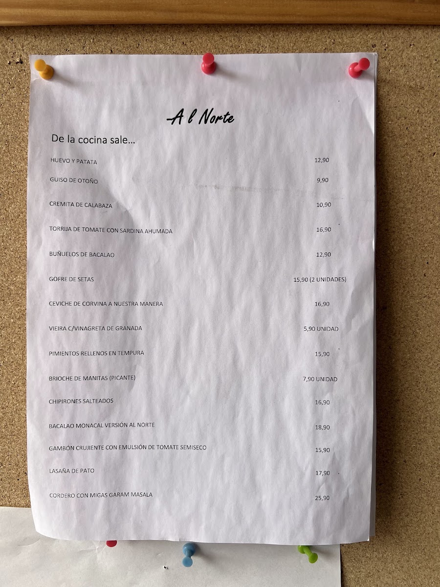 Menu Restaurante Al Norte-2