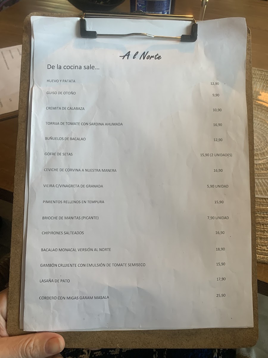 Menu Restaurante Al Norte-6