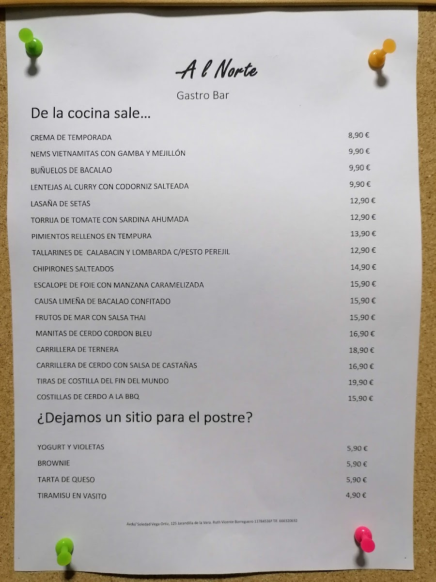 Menu Restaurante Al Norte-7