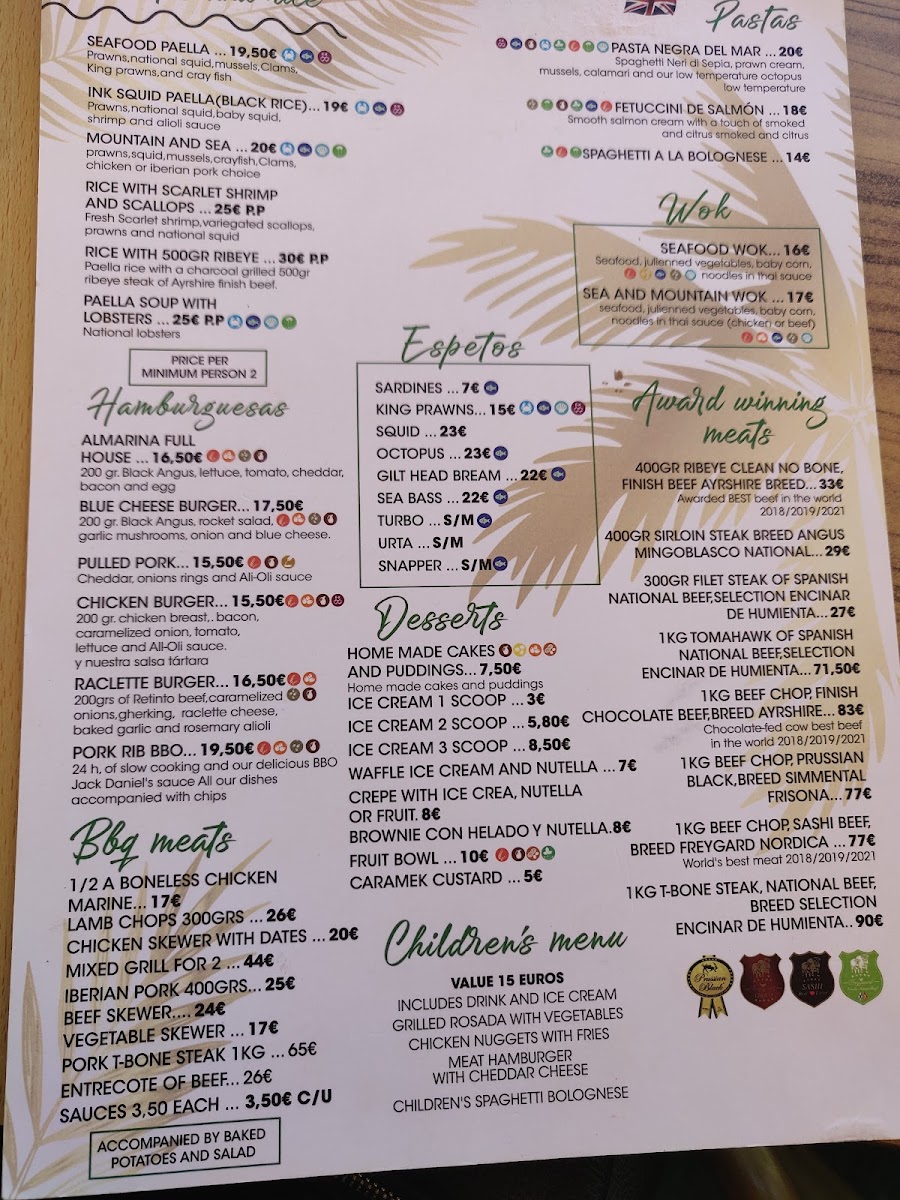 Menu Restaurante Almarina Beach-10