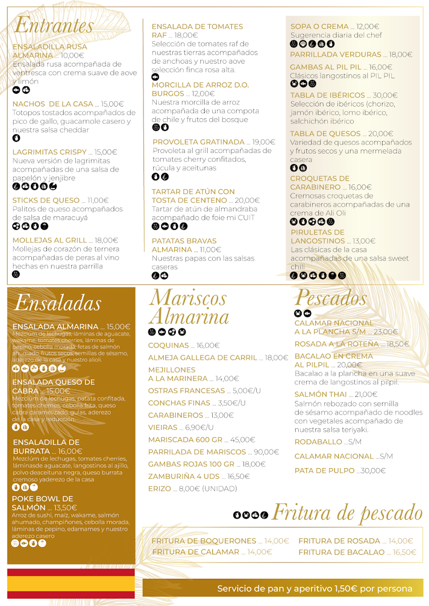 Menu Restaurante Almarina Beach-3