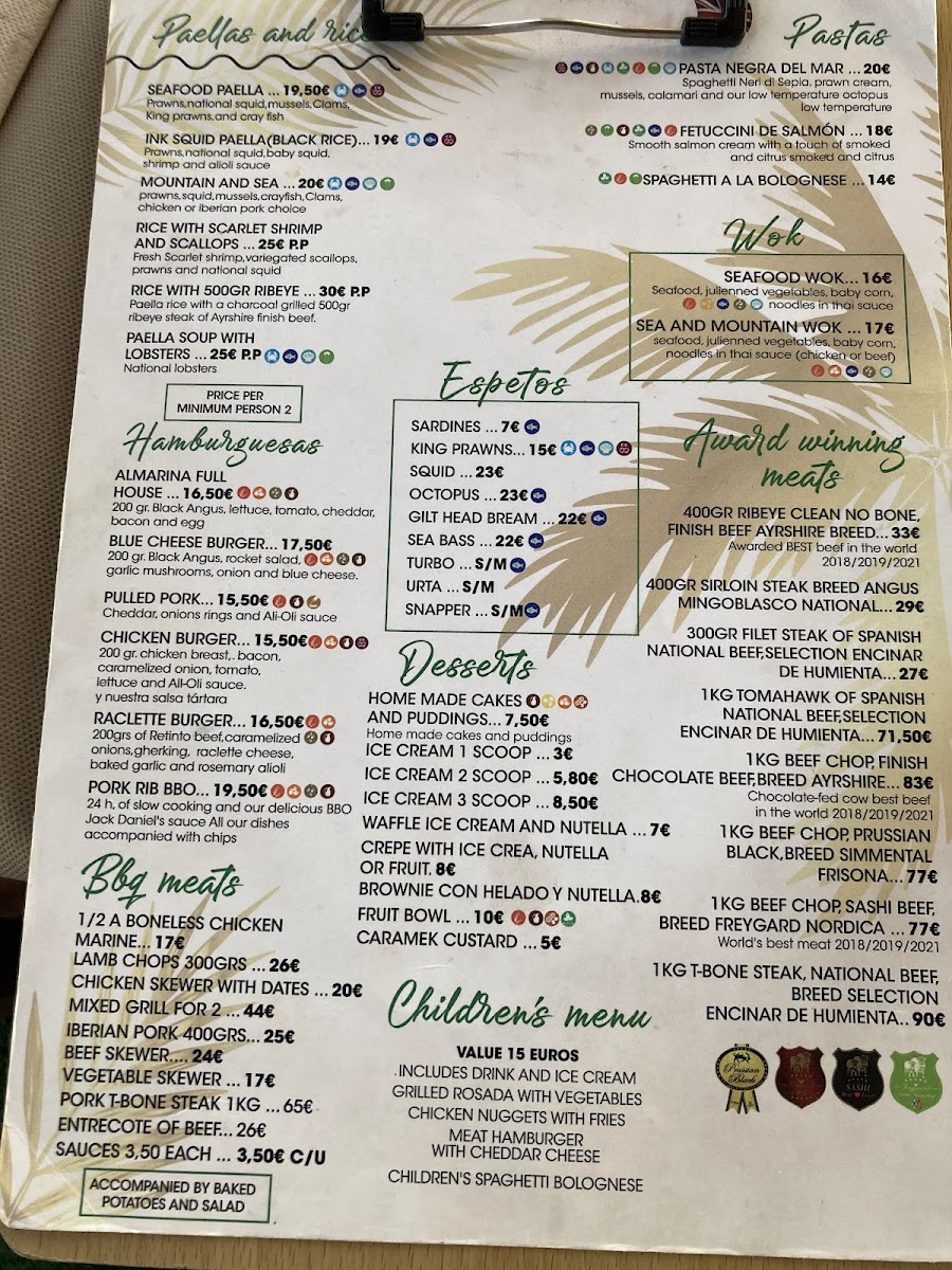 Menu Restaurante Almarina Beach-6