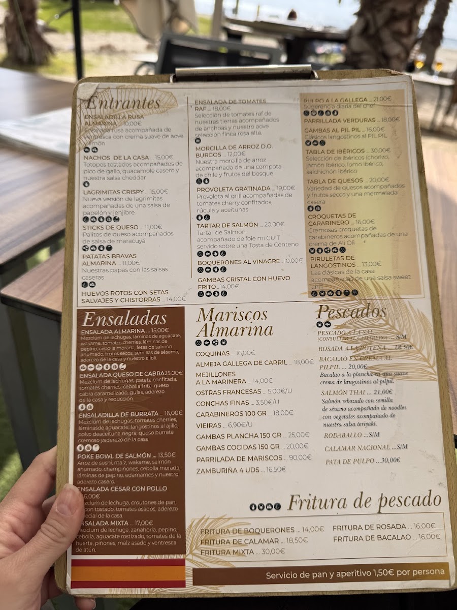 Menu Restaurante Almarina Beach-7