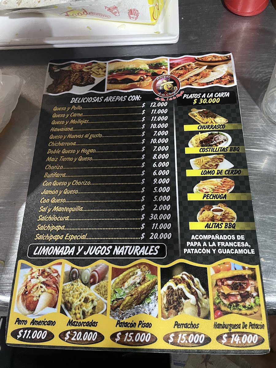 Menu Restaurante Arepas De La Chingada-2