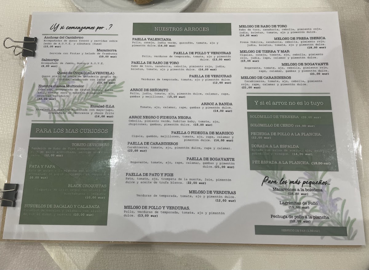 Menu Restaurante Arrocería Casa Pepe Sanchis-5