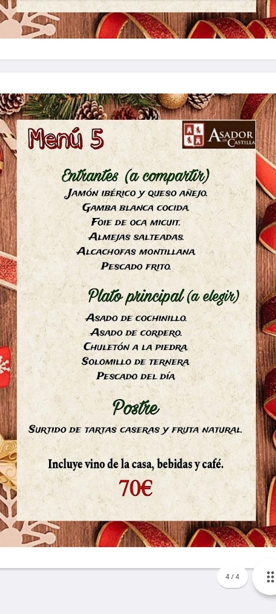 Menu Restaurante Asador De Castilla-1