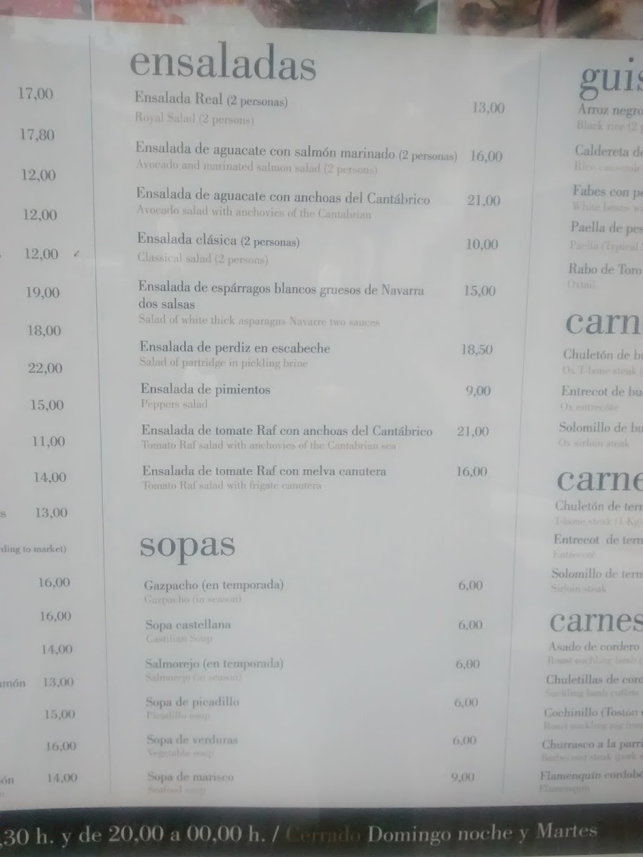Menu Restaurante Asador De Castilla-8