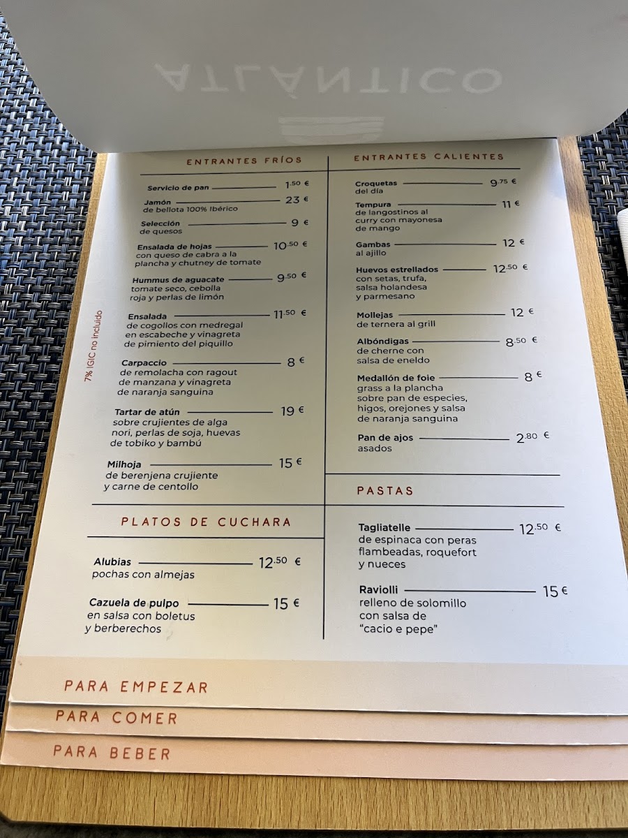 Menu Restaurante Atlántico En Maspalomas-4