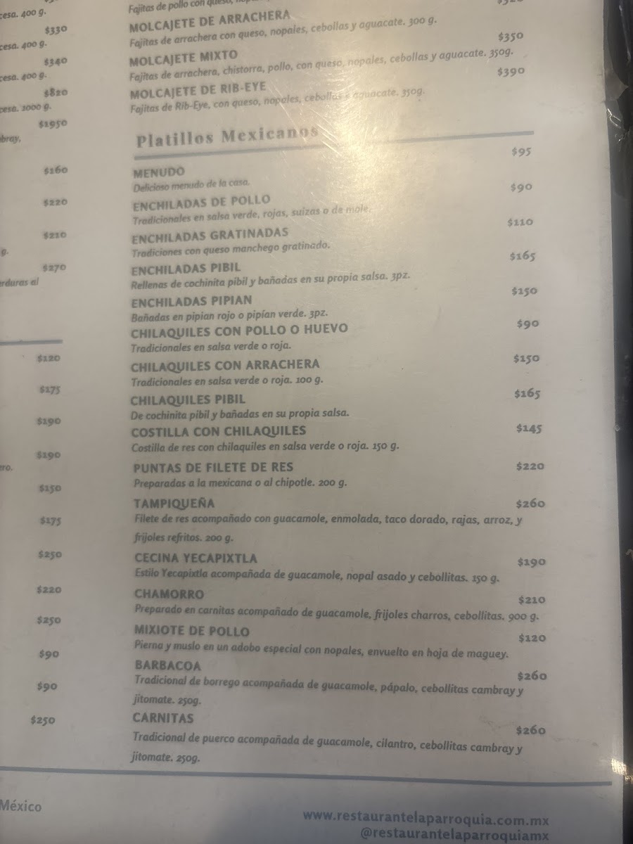 Menu Restaurante Bar 'la Parroquia'-3