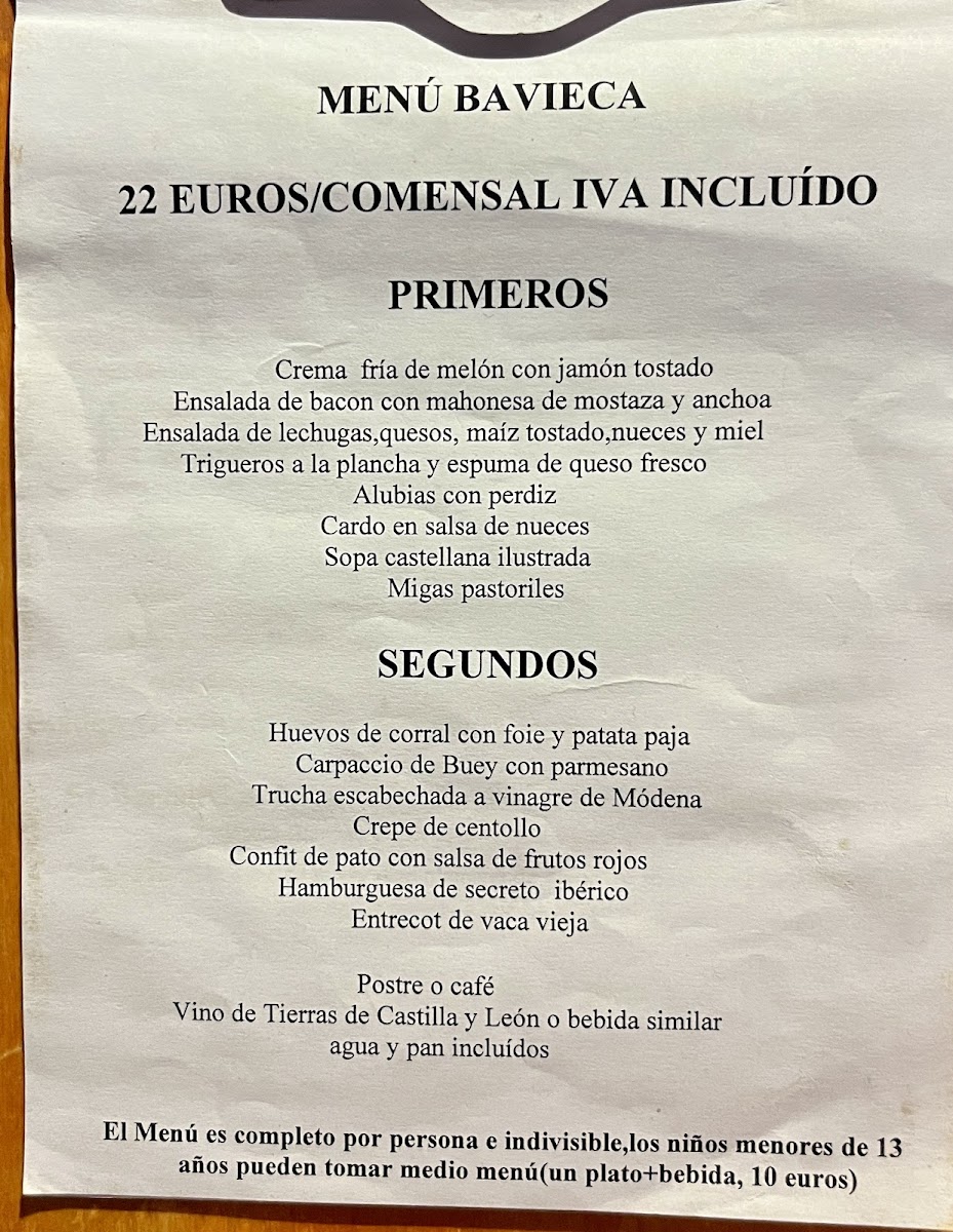 Menu Restaurante Bavieca-2