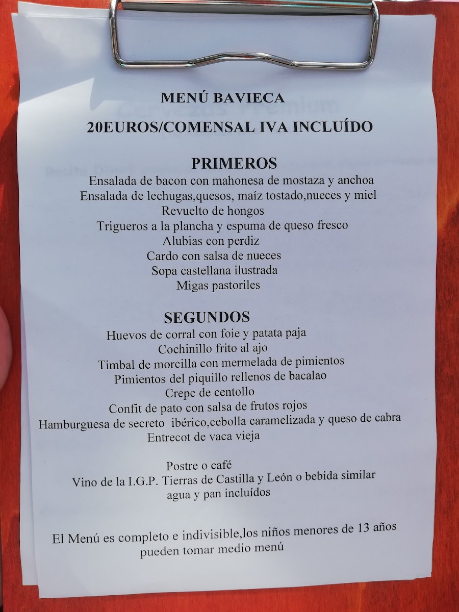 Menu Restaurante Bavieca-9
