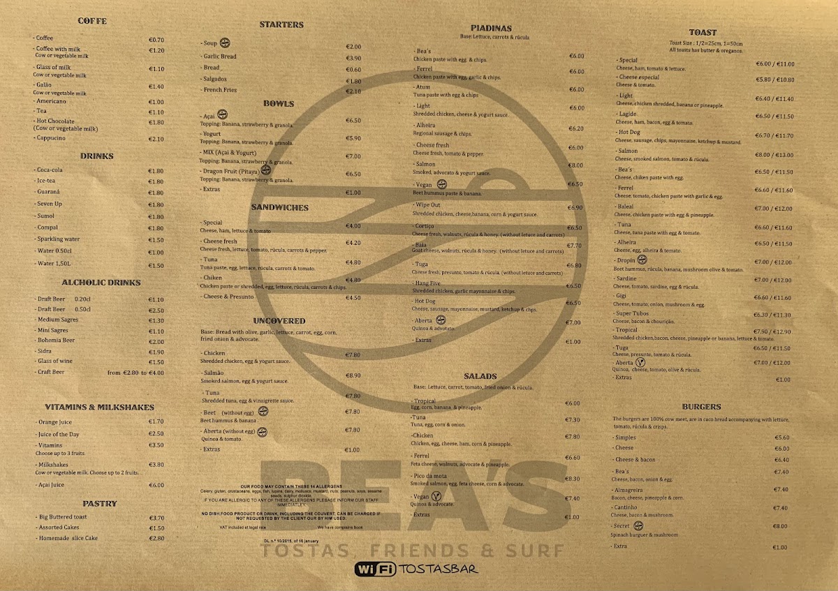 Menu Restaurante Bea's Tostas-2