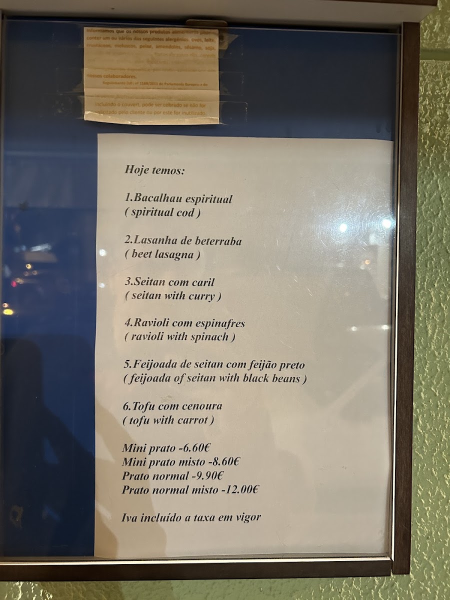 Menu Restaurante Bio Vegetariano-1