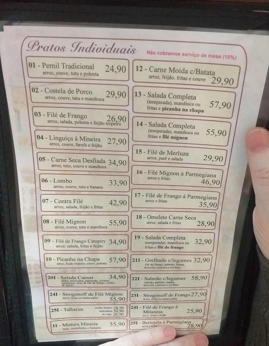 Menu Restaurante Cabana De Minas-9