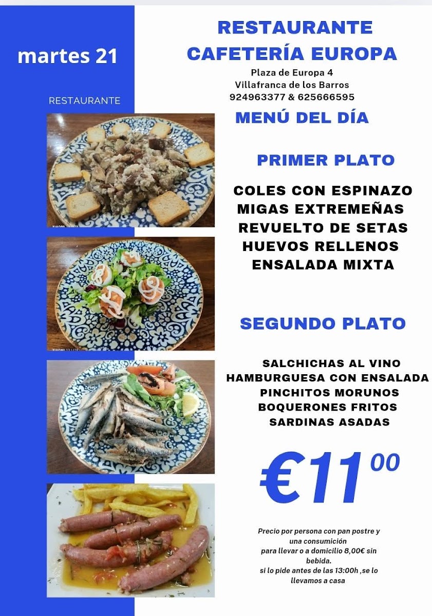 Menu Restaurante Cafetería Europa (Restaurán Cafetería Europa)-1