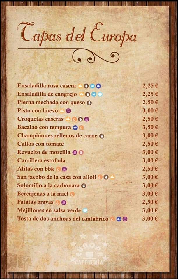 Menu Restaurante Cafetería Europa (Restaurán Cafetería Europa)-10