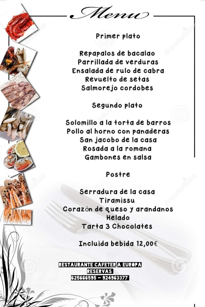 Menu Restaurante Cafetería Europa (Restaurán Cafetería Europa)-3