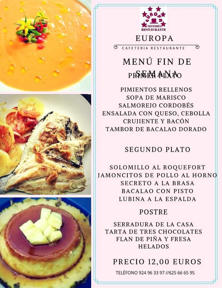 Menu Restaurante Cafetería Europa (Restaurán Cafetería Europa)-7
