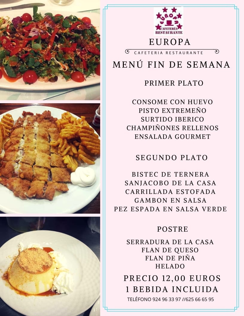 Menu Restaurante Cafetería Europa (Restaurán Cafetería Europa)-9