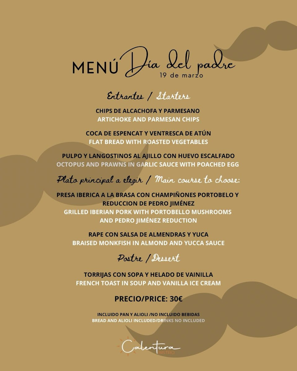 Menu Restaurante Calentura Bistro-1