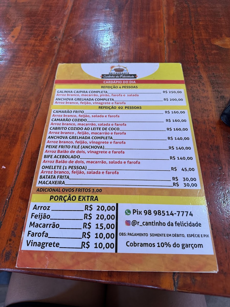 Menu Restaurante Cantinho Da Felicidade-3