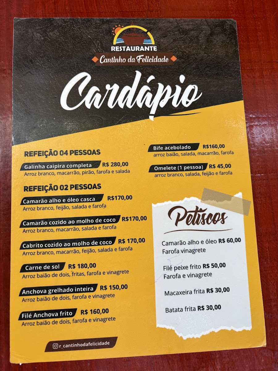 Menu Restaurante Cantinho Da Felicidade-4