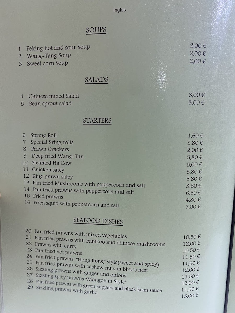 Menu Restaurante Casa Feliz （Chinese Food)-6