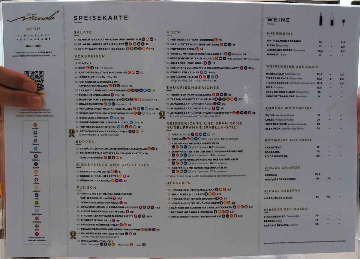 Menu Restaurante Casa Manolo Fuguilla Conil ( Paseo Marítimo).-3