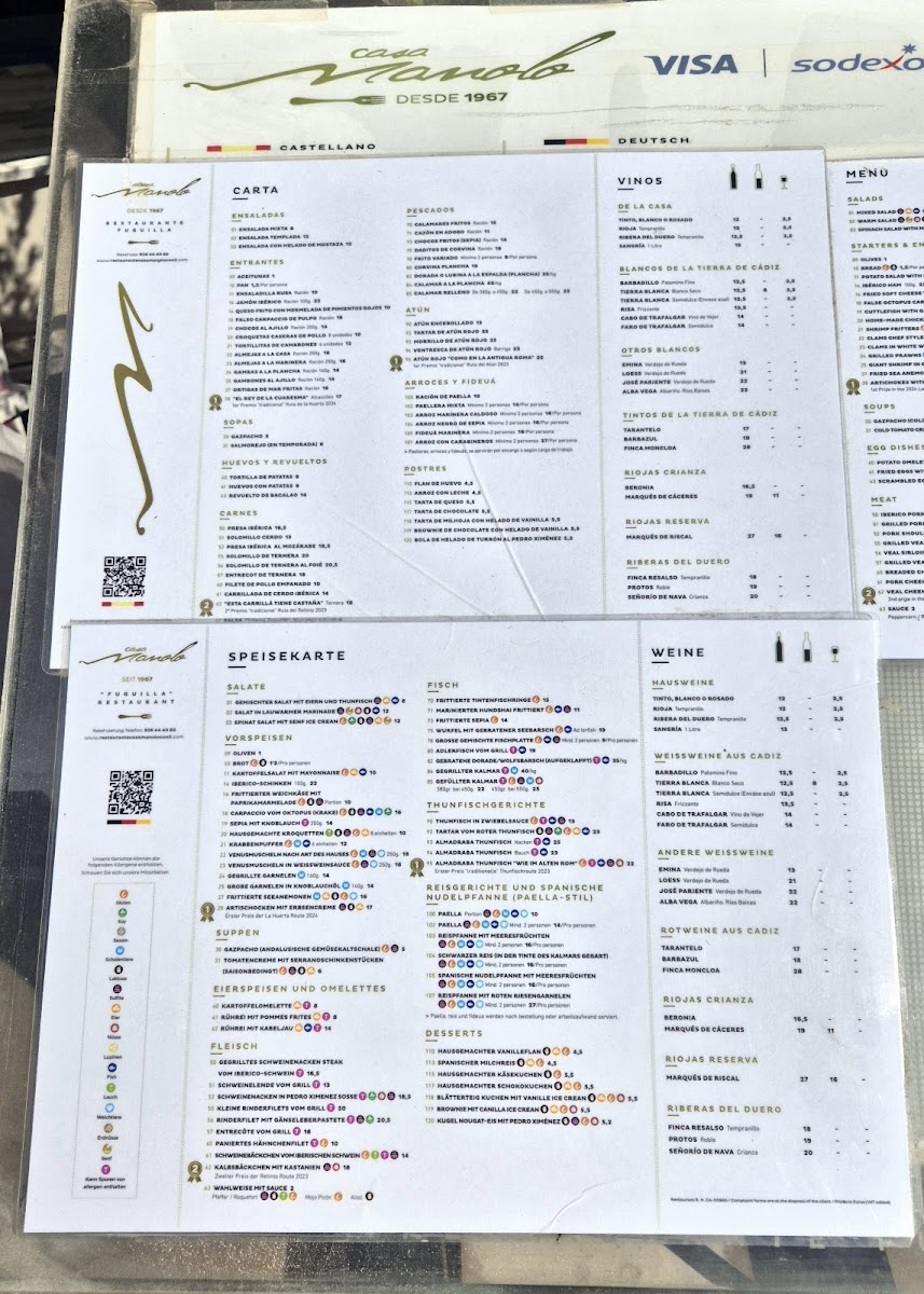 Menu Restaurante Casa Manolo Fuguilla Conil ( Paseo Marítimo).-4