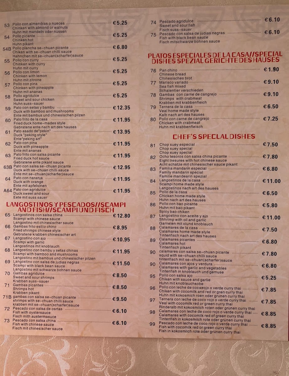 Menu Restaurante Chino China Ming-1