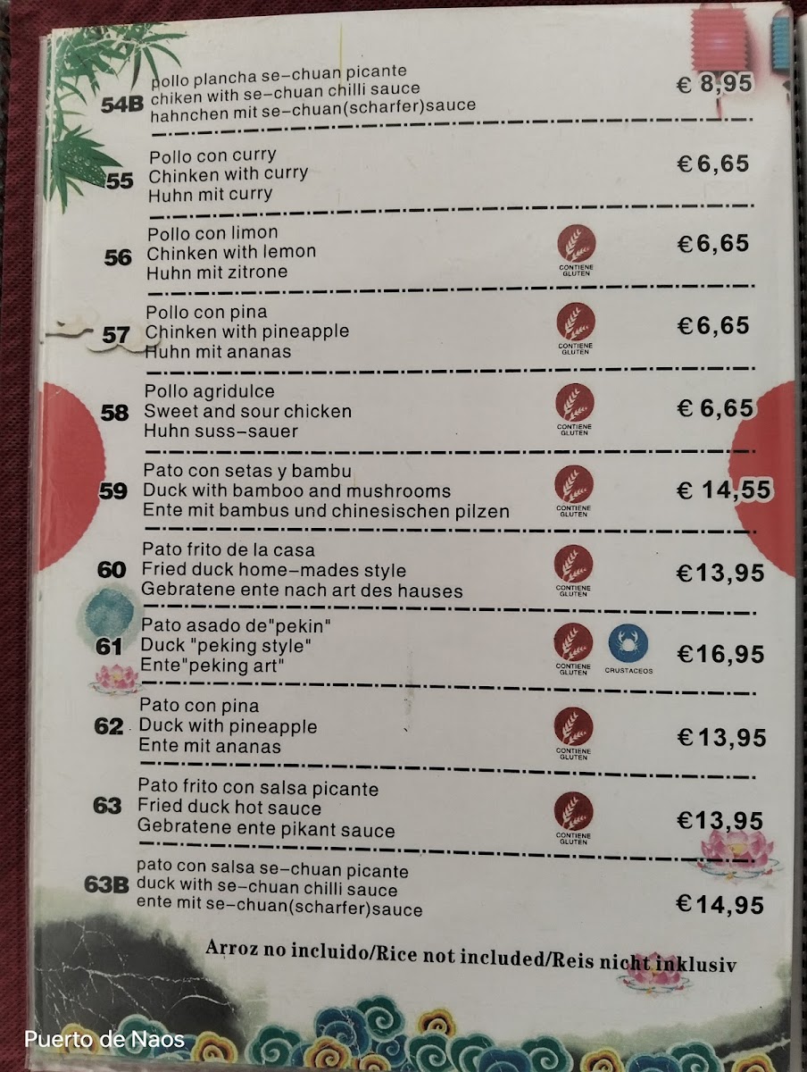 Menu Restaurante Chino China Ming-2